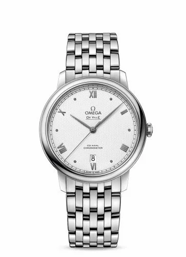 Omega De Ville Prestige Co-Axial 39.5 Stainless Steel / Vintage Silver / Bracelet 424.10.40.20.02.006 (42410402002006)